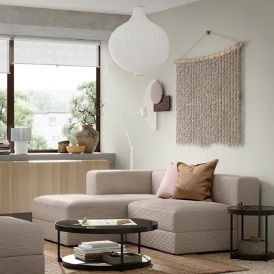 Ikea Jättebo 2.5-seat Mod Sofa With Chaise, Left/samsala Gray-beige, Width: 74 3/4 "