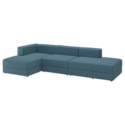 Ikea Jättebo 3.5-seat Mod Sofa With Chaise, Axvall Dark Gray-blue, Width: 127 1/2 "