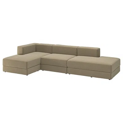 Ikea Jättebo 3.5-seat Mod Sofa With Chaise, Johanneshov Brown-beige, Width: 127 1/2 "