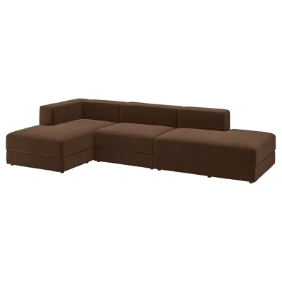 Ikea Jättebo 3.5-seat Mod Sofa With Chaise, Samsala Dark Brown, Width: 127 1/2 "