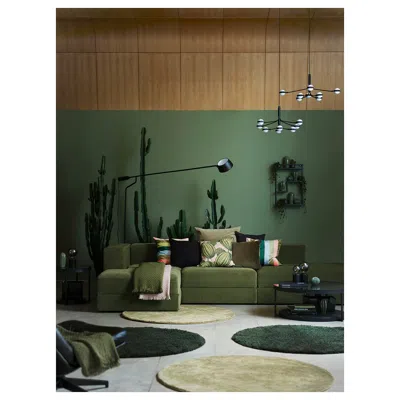 Ikea Jättebo 3.5-seat Mod Sofa With Chaise, Samsala Dark Yellow-green, Width: 127 1/2 "