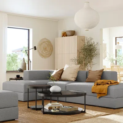 Ikea Jättebo 3.5-seat Mod Sofa With Chaise, Tonerud Gray, Width: 127 1/2 "
