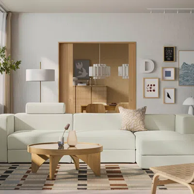 Ikea Jättebo 4-seat Mod Sofa With Chaise, Right With Headrest/axvall Off-white, Width: 122 "