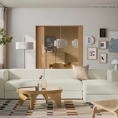 Ikea Jättebo 4-seat Mod Sofa With Chaise, Right/axvall Off-white, Width: 122 "