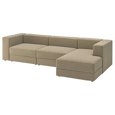 Ikea Jättebo 4-seat Mod Sofa With Chaise, Right/johanneshov Brown-beige, Width: 122 "