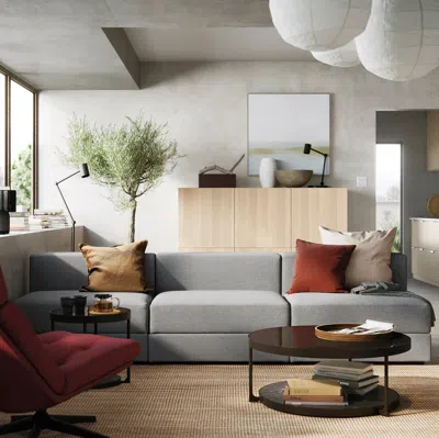 Ikea Jättebo 4.5-seat Mod Sofa, Tonerud Gray, Width: 112 1/4 "