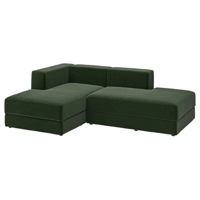 Ikea Jättebo Chaise Modules, Johanneshov Dark Green, Depth: 63 "