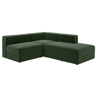Ikea Jättebo Mod Corner Sofa, 2.5-seat With Chaise, Right/johanneshov Dark Green, Depth: 25 5/8 "