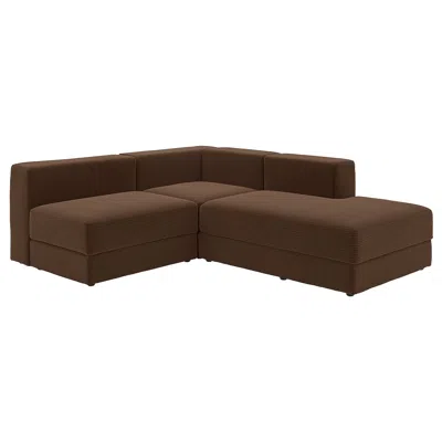 Ikea Jättebo Mod Corner Sofa, 2.5-seat With Chaise, Right/samsala Dark Brown, Depth: 25 5/8 "