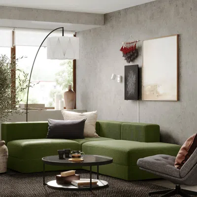 Ikea Jättebo Mod Corner Sofa, 2.5-seat With Chaise, Right/samsala Dark Yellow-green, Depth: 25 5/8 "