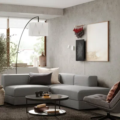 Ikea Jättebo Mod Corner Sofa, 2.5-seat With Chaise, Right/tonerud Gray, Depth: 25 5/8 "