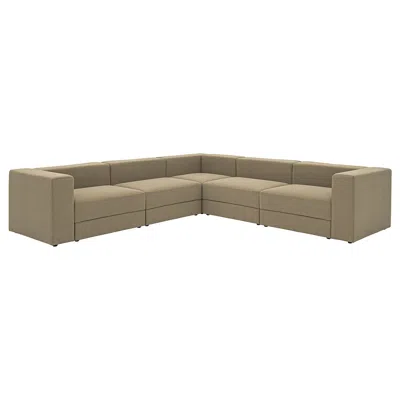 Ikea Jättebo Mod Corner Sofa, 6 Seat, Johanneshov Brown-beige, Height: 28 "
