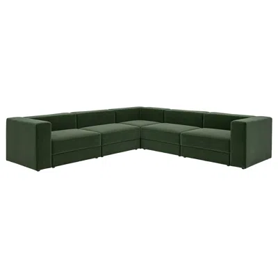 Ikea Jättebo Mod Corner Sofa, 6 Seat, Johanneshov Dark Green, Height: 28 "