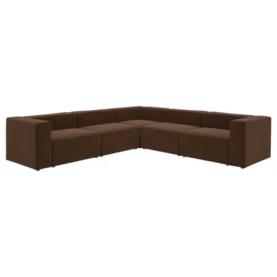 Ikea Jättebo Mod Corner Sofa, 6 Seat, Samsala Dark Brown, Height: 28 "