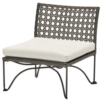 Ikea Jutholmen Chair, Outdoor, Dark Gray/kuddarna Light Grey-beige, 25 5/8x28 3/4x28 "