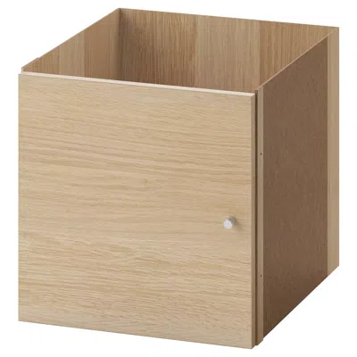 Ikea Kallax Insert With Door, White Stained Oak Effect, 13x13 "