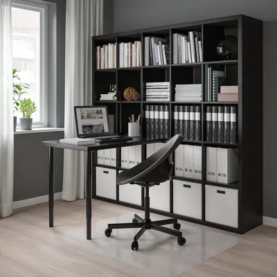 Ikea Kallax / Linnmon Workstation, Black/black-brown, 71 5/8x54 3/4x71 5/8 "