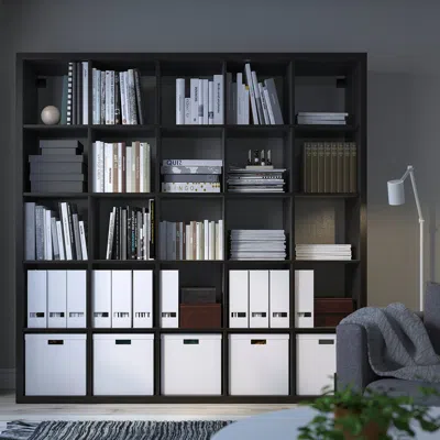 Ikea Kallax Shelf Unit, Black-brown, 71 5/8x71 5/8 "