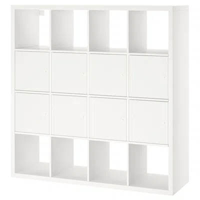 Ikea Kallax Shelf Unit With 8 Inserts, White, 57 7/8x57 5/8 "