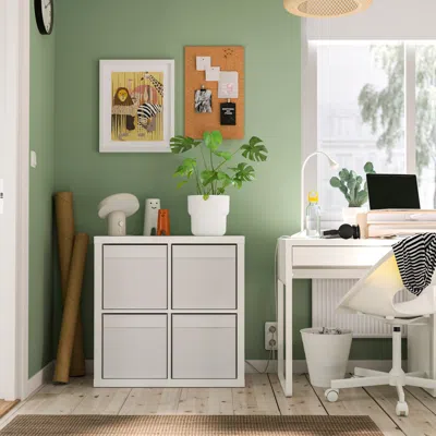 Ikea Kallax Shelving Unit, White/dröna White, 30 1/8x15 3/8x30 1/8 "