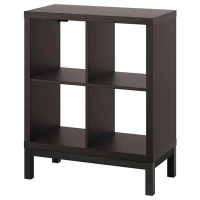 Ikea Kallax Shelving Unit With Underframe, Black-brown/black, 30 3/8x37 "