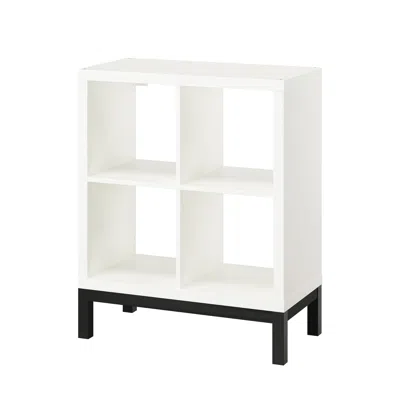 Ikea Kallax Shelving Unit With Underframe, White/black, 30 3/8x37 "