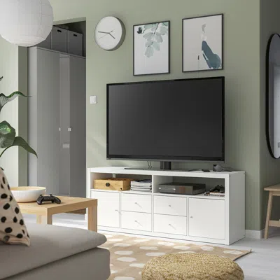 Ikea Kallax Tv Storage Combination, White, 57 3/4x15 3/8x23 1/2 "