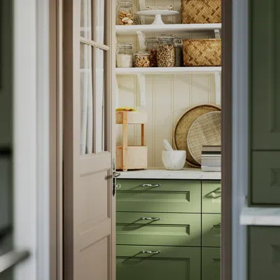 Ikea Kanelmott Vegetable/fruit Basket, Set Of 2, Bamboo In Brown