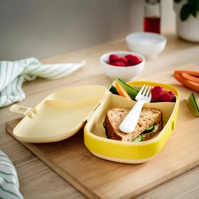 Ikea Kaptensfisk Bento Lunch Box, Yellow, 9x5x2 ¼ " In Multi