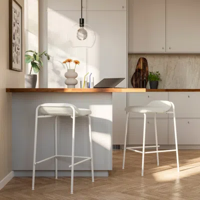Ikea Kesnacken Bar Stool, Counter Height White/axvall Off-white, Tested For: 220 Lb