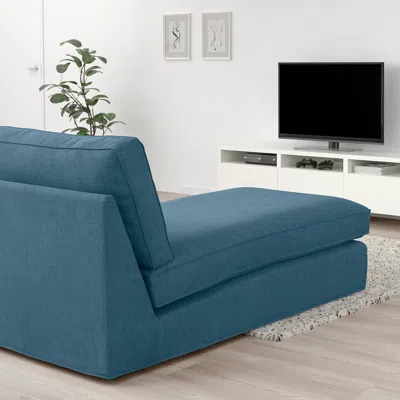 Ikea Kivik Chaise, Tallmyra Blue, Width: 35 3/8 "