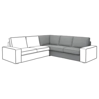 Ikea Kivik Cover For Corner Section, Tibbleby Beige/gray