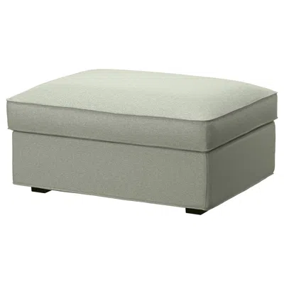 Ikea Kivik Cover For Ottoman With Storage, Gunnared Light Green In Gray