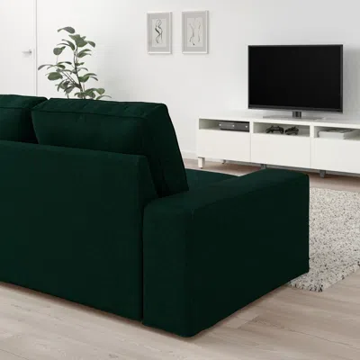 Ikea Kivik Loveseat, Tallmyra Dark Green, Width: 74 3/4 "