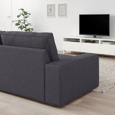 Ikea Kivik Sectional, 4-seat Corner, Gunnared Medium Gray, Depth: 37 3/8 "
