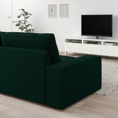 Ikea Kivik Sectional, 4-seat With Chaise, Tallmyra Dark Green, Max. Width: 125 1/4 "