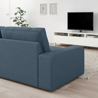 Ikea Kivik Sectional, 5-seat Corner, Gunnared Blue, Depth: 37 3/8 "