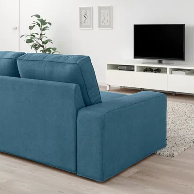 Ikea Kivik Sectional, 5-seat Corner, Tallmyra Blue, Depth: 37 3/8 "