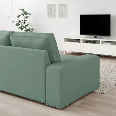 Ikea Kivik Sectional 6-seat Crn/chaise, Tallmyra Light Green