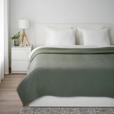 Ikea Kölax Bedspread, Gray-green, Full/queen