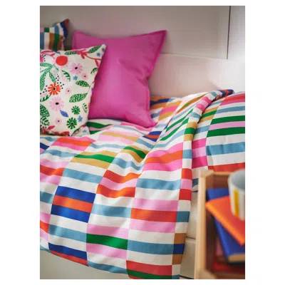 Ikea Klibbkorsört Duvet Cover And Pillowcase(s), Multicolor, King