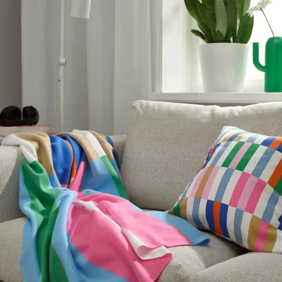 Ikea Klibbkorsört Throw, Multicolor, 47x63 "