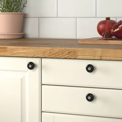 Ikea Klingstorp Knob, Black/chrome Plated, 1 3/16 "