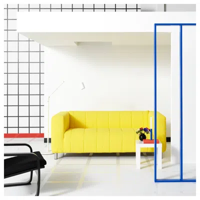 Ikea Klippan Loveseat, Långban Bright Yellow, Width: 70 7/8 "