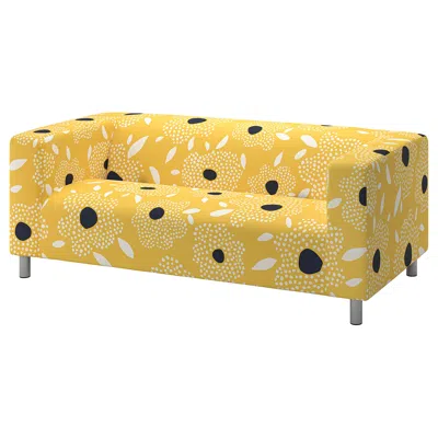 Ikea Klippan Loveseat, Tingetorp Yellow/white/floral Pattern