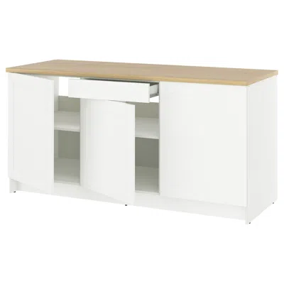 Ikea Knoxhult Base Cabinet With Doors And Drawer, White Frame, 72x24x36 "
