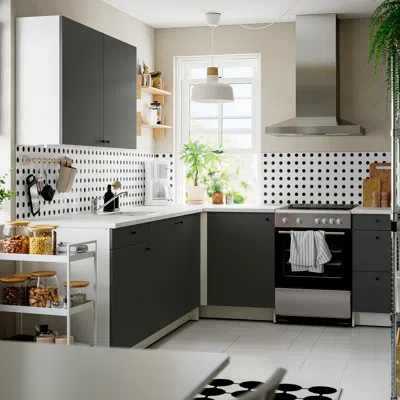 Ikea Knoxhult Corner Kitchen, Dark Gray