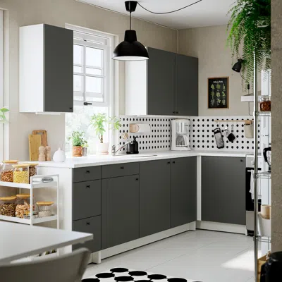 Ikea Knoxhult Corner Kitchen, Dark Gray