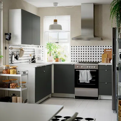 Ikea Knoxhult Corner Kitchen, Dark Gray