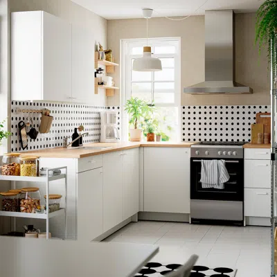 Ikea Knoxhult Corner Kitchen, White